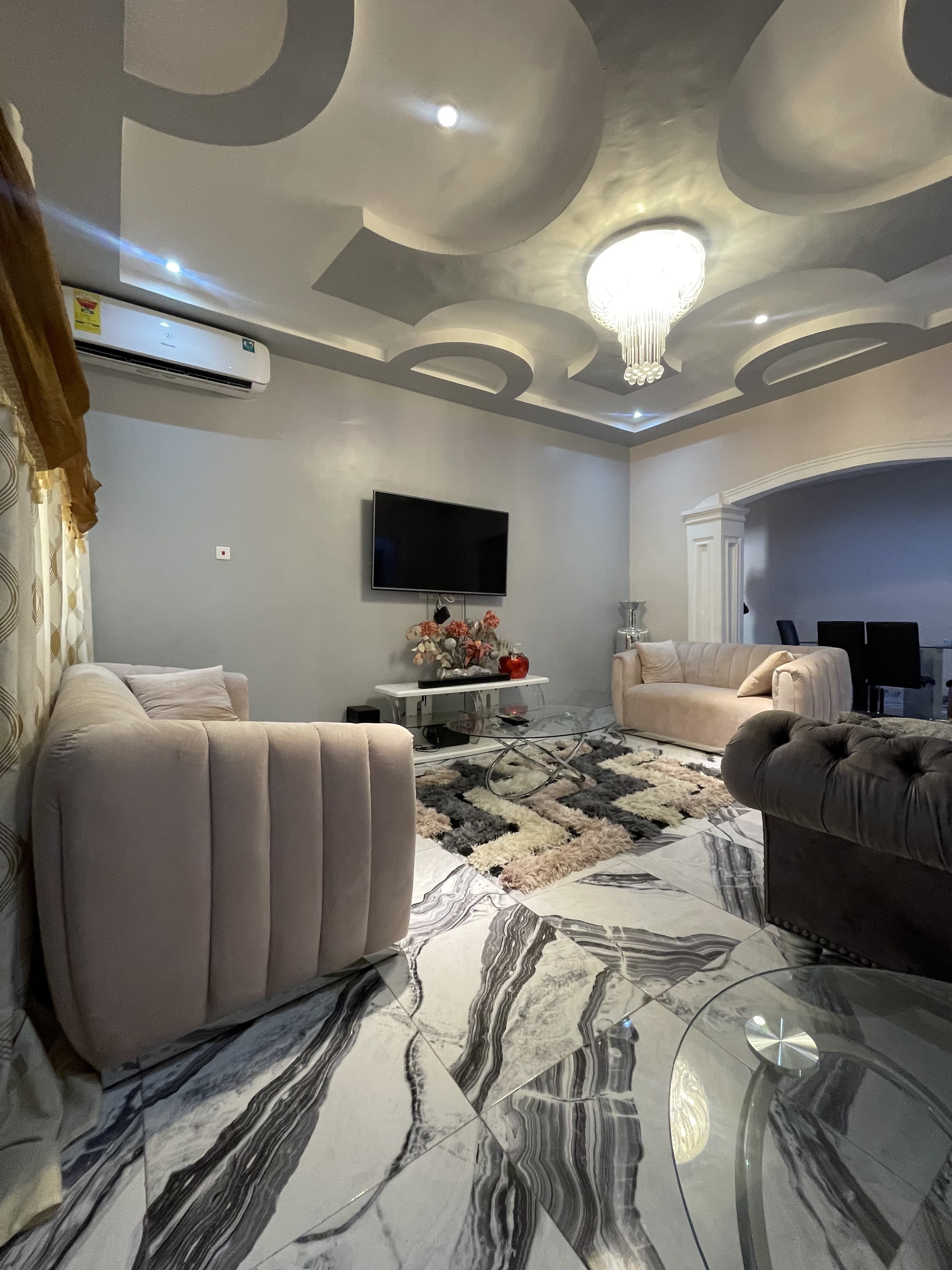 Fully furnished 3 bedroom self compound